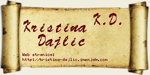 Kristina Dajlić vizit kartica